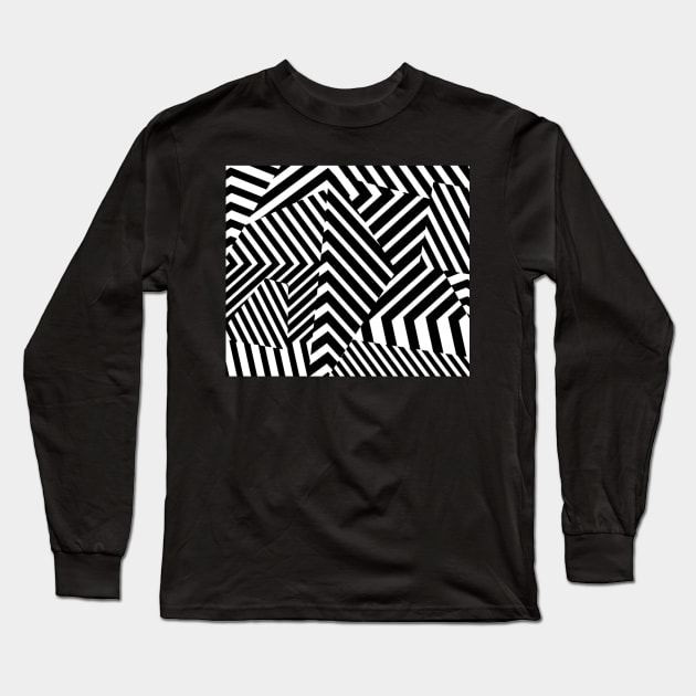 Dazzle Camouflage Long Sleeve T-Shirt by selmaeelsharon